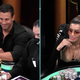 At the river, Adelstein is still in good spirits, joking with others at the table.